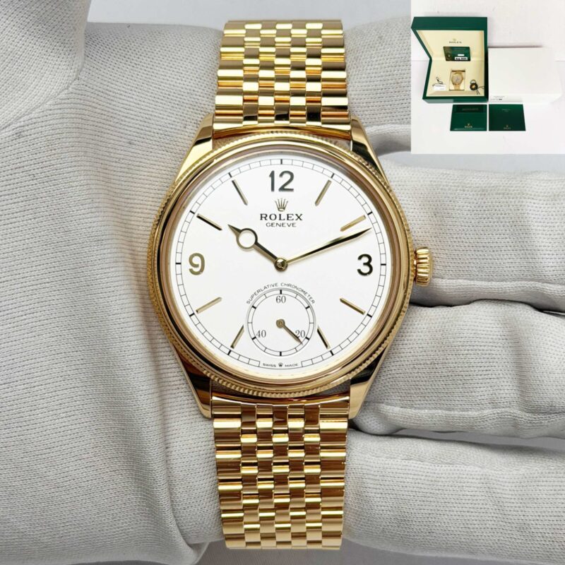 2025 Rolex 1908 52508 39MM White Dial 18K Yellow Gold Box Paper