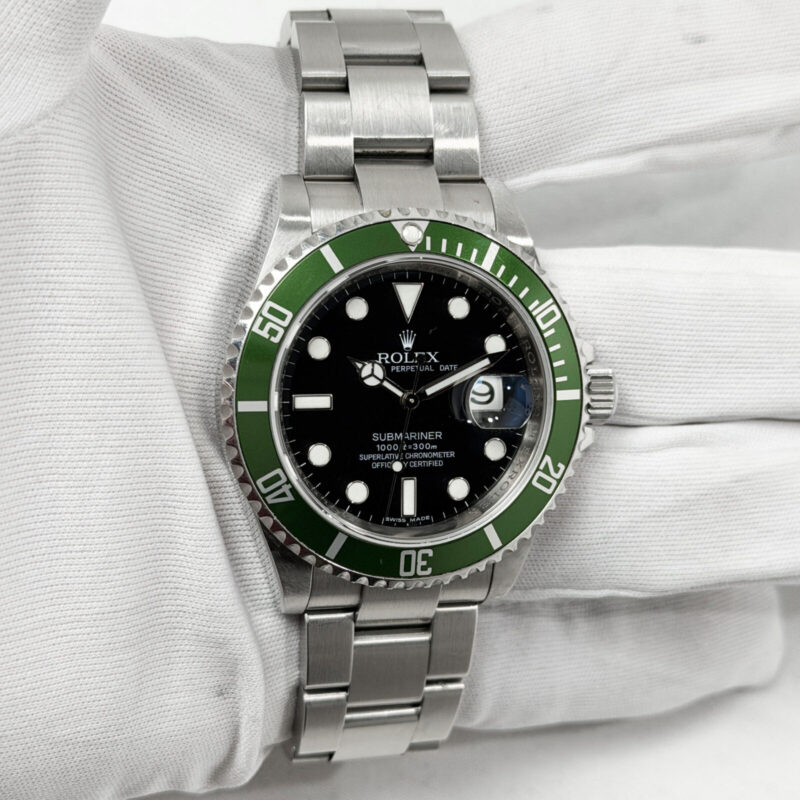 2008 Rolex Submariner Date Kermit 16610LV 40MM Black Dial Steel M-Serial