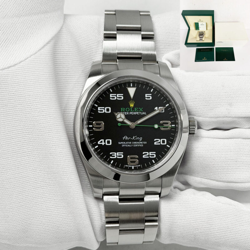 2016 Rolex Air King 116900 40MM Black Steel Box Paper
