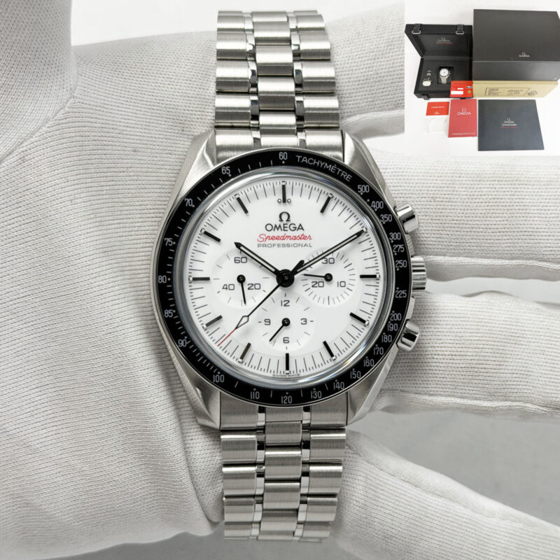 Mint Unpolished 2025 Speedmaster Moonwatch 310.30.42.50.04.001 42MM White B/p
