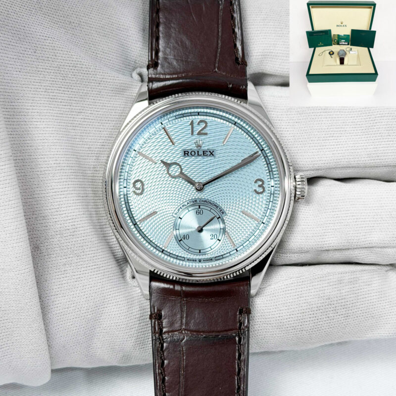 New 2026 1908 Rolex 52506 39MM Ice Blue Platinum Box Paper
