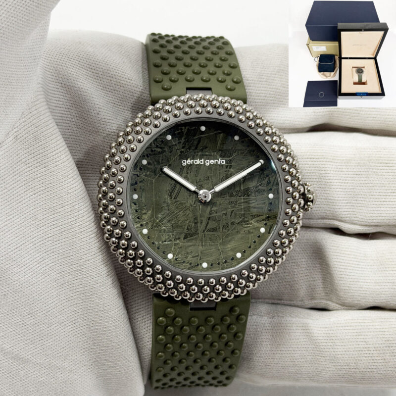 2025 Gerald Genta Gentissima Oursin EEEH02 40MM Green Meteorite Titanium B/p