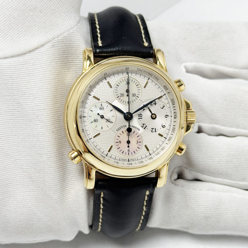 Ulysse Nardin Berlin Chronosplit 586-22 40MM Silver Dial 18K Yellow Gold