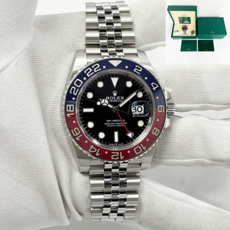 2025 Rolex GMT-Master II Pepsi 126710BLRO 40MM Black Jubilee Steel Box Paper
