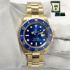 Unpolished 2024 Rolex Submariner Date Bluesy 126618LB 41MM Blue 18K Yg B/p