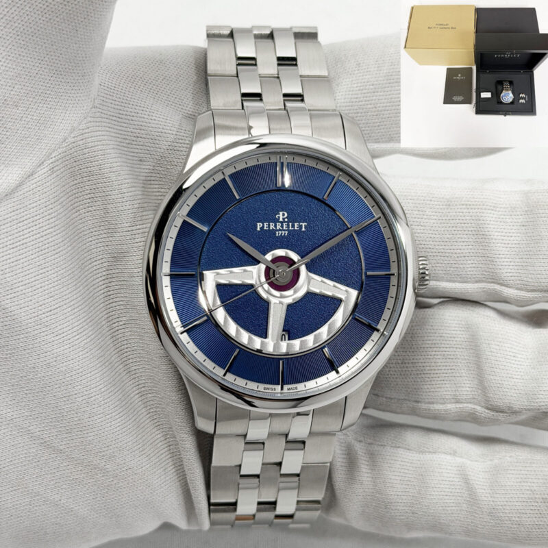Perrelet Classic First Class Double Rotor A1090/6 42.5MM Blue Steel Box