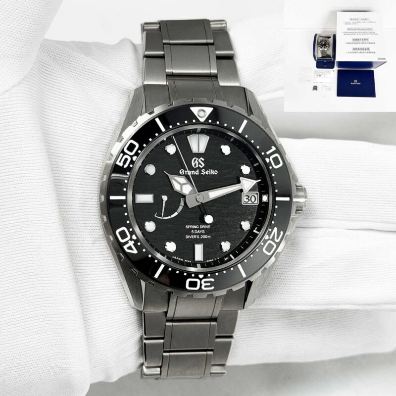 2025 Grand Seiko Evolution 9 Spring Drive SLGA015 43MM Black Titanium B/p