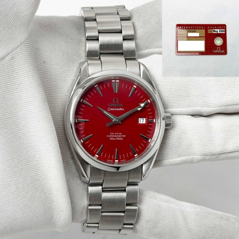 2006 Omega Seamaster Aqua Terra Marui 2503.60 39MM Red Steel Paper