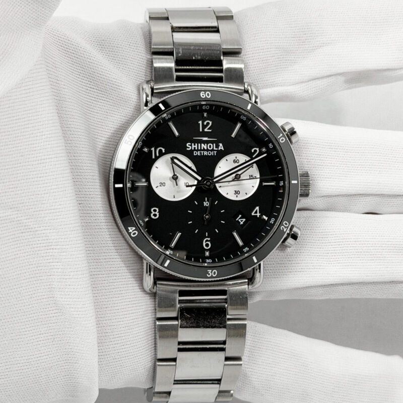 Shinola Canfield Sport Chronograph S0120161934 40MM Black Steel