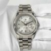 Rolex Day-Date II 218239 41MM Silver Diamond Dial 18K Wg Presidential