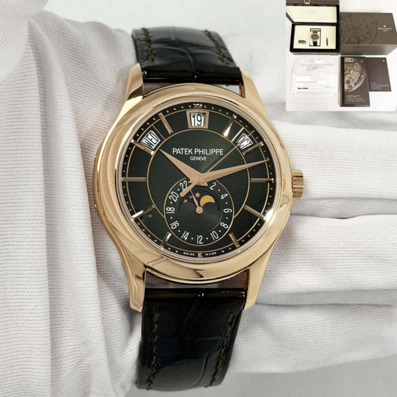 2024 Patek Philippe Annual Calendar 5205R-011 40MM Green 18K Rg B/p