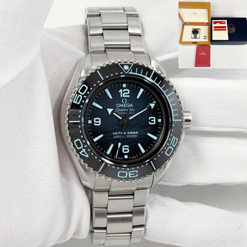 2024 Omega Seamaster Ultra Deep 215.30.46.21.03.002 45.5MM Blue Steel Box Paper