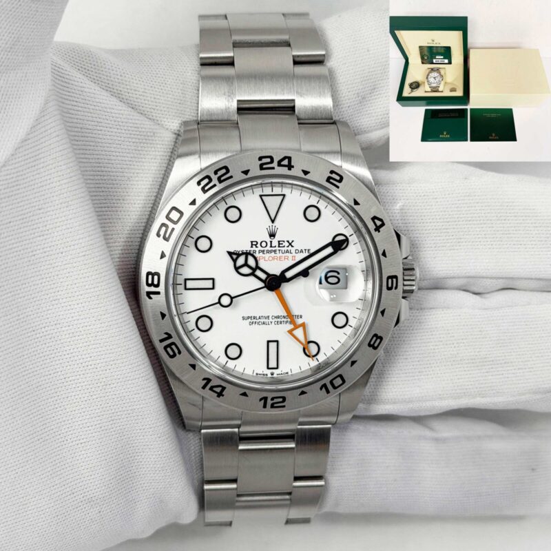 2022 Rolex Explorer II Polar 226570 42MM White Oyster Steel Box Paper