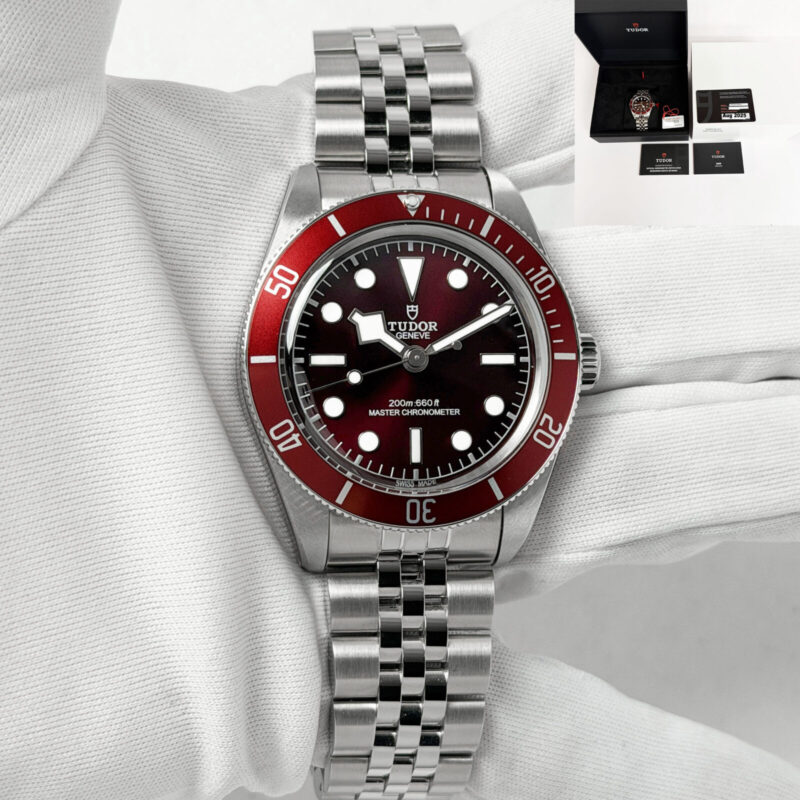New Tudor Black Bay Fifty-Eight 7939A1A0RU 39MM Red Burgundy Steel Box Paper