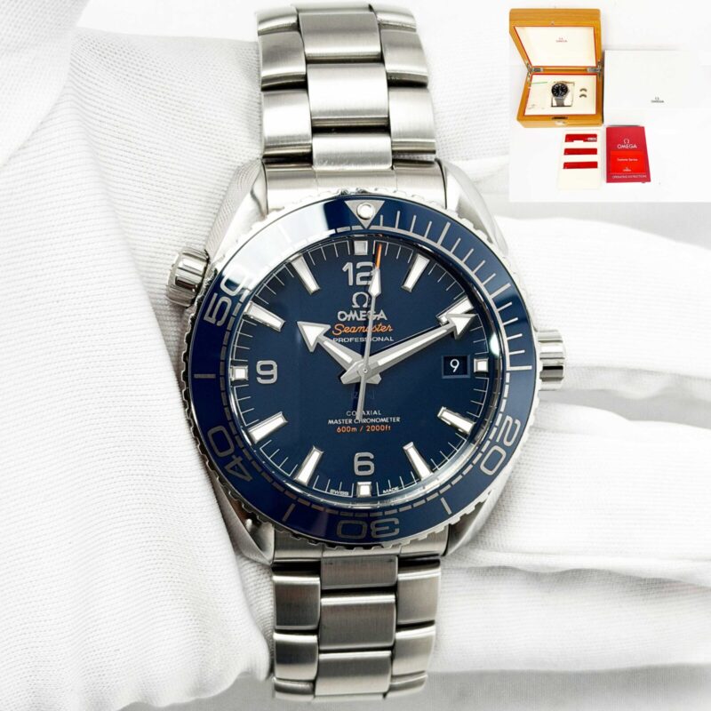2023 Omega Seamaster Planet Ocean 215.30.44.21.03.001 43.5MM Blue Steel B/p