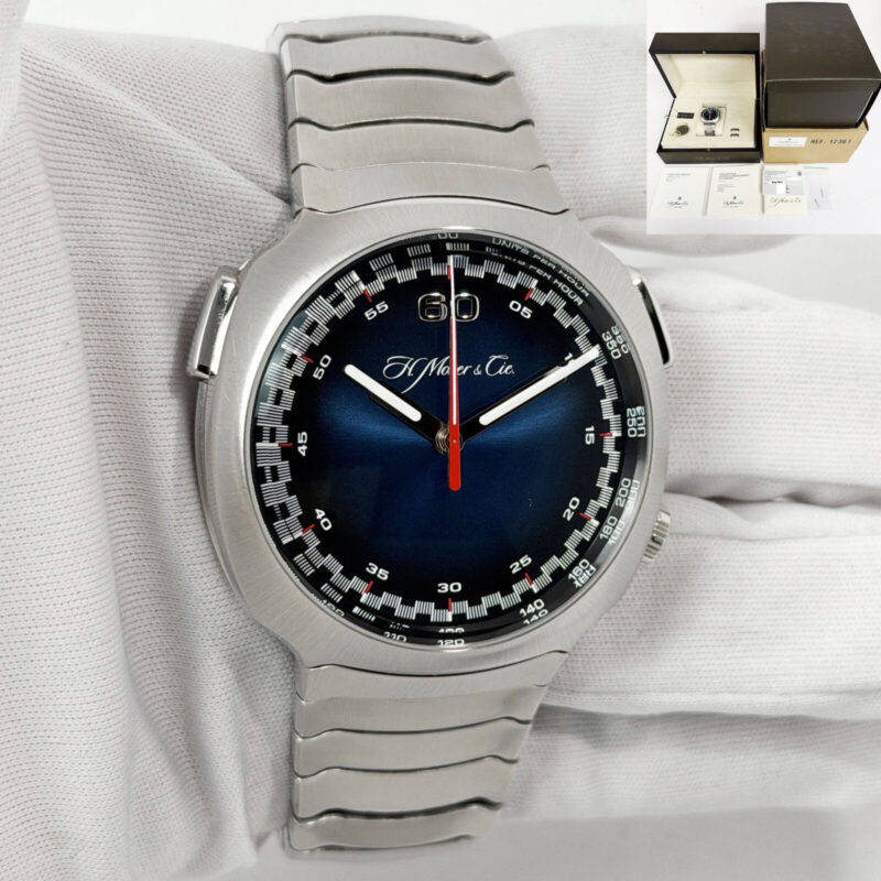 2021 H. Moser & Cie. Streamliner Flyback Chrono 6902-1201 42MM Blue Steel B/p