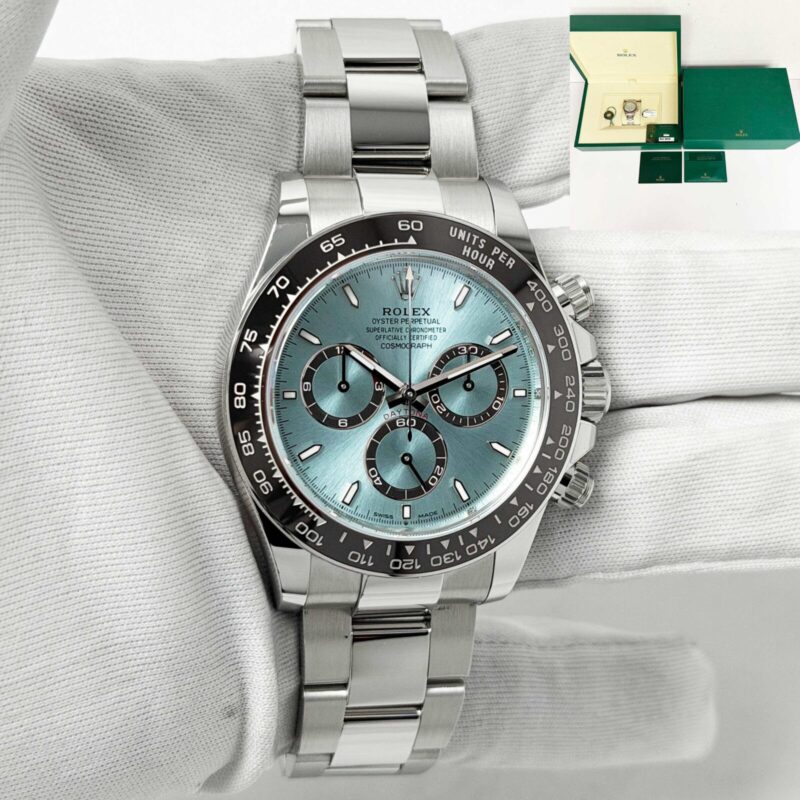 Mint Unpolished 2025 Rolex Daytona 126506 40MM Ice Blue Platinum B/p