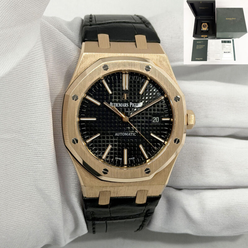 2017 Audemars Piguet Royal Oak 15400OR 41MM Black 18K Rg B/p