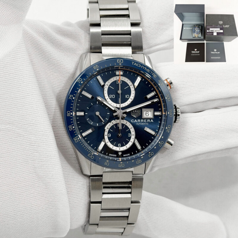 2022 Tag Heuer Carrera Calibre 16 CBM2112.BA0651 41MM Blue Steel Box Paper