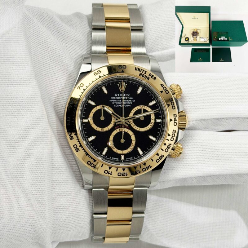 2025 Rolex Daytona 126503 40MM Black Dial Two-Tone 18K Yellow Gold Box Paper