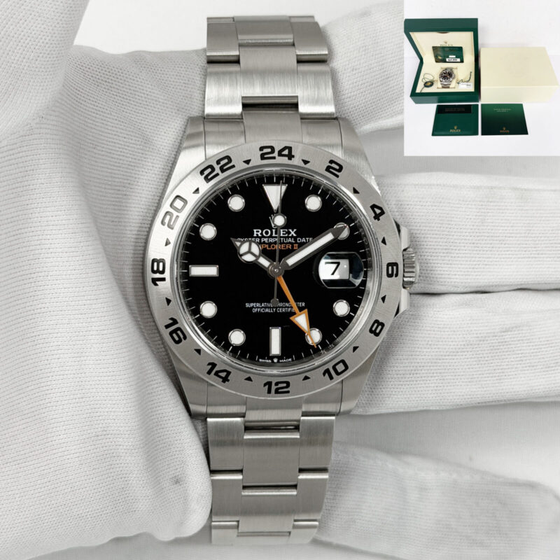 2022 Rolex Explorer II 226570 42MM Black Dial Oyster Steel Box Paper