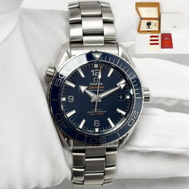 2023 Omega Seamaster Planet Ocean 215.30.44.21.03.001 43.5MM Blue Steel B/p