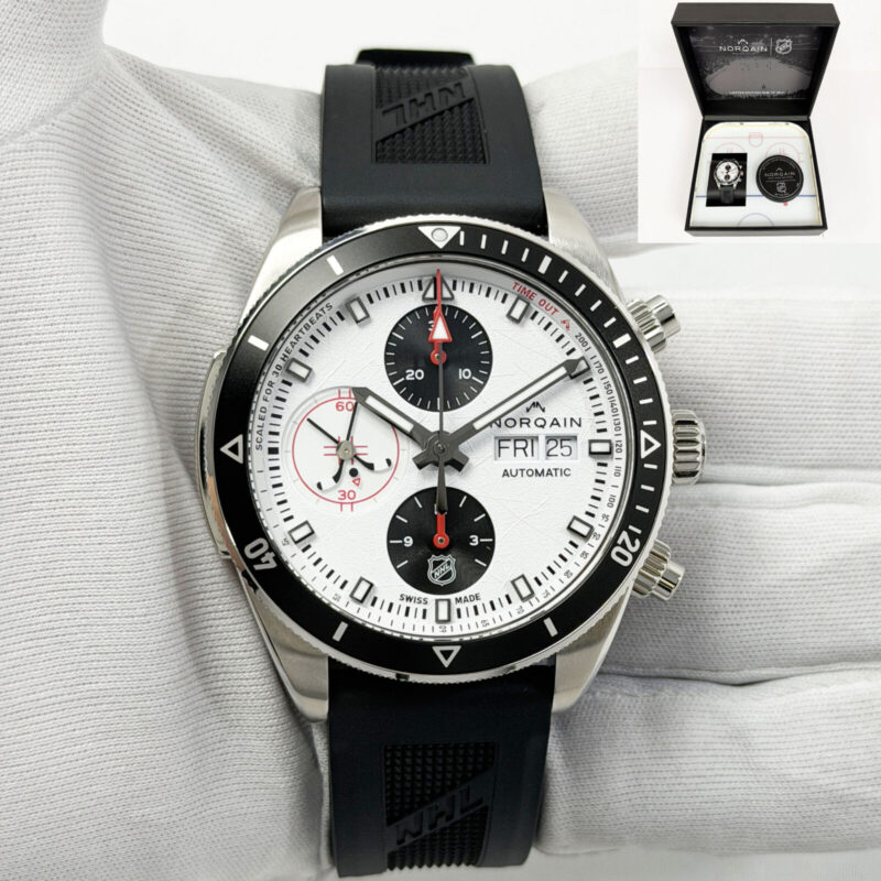 Norqain Adventure Chrono Nhl N1500.17S05.W01 41MM White Steel Box