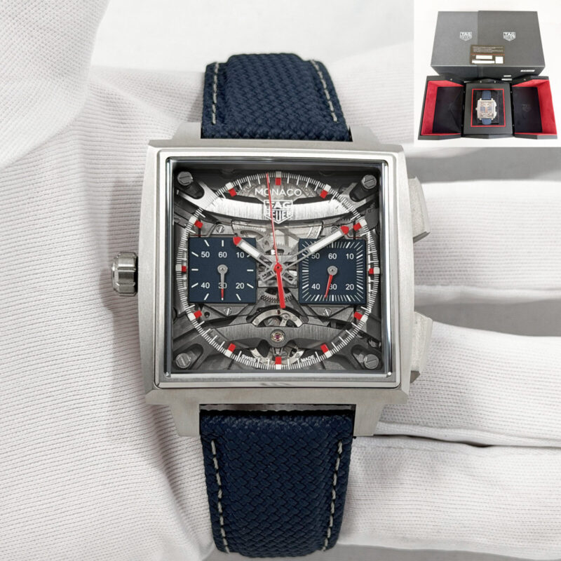 New 2026 Tag Heuer Monaco Evergraph CEW5181.FT8123 40MM Skeleton Titanium B/p