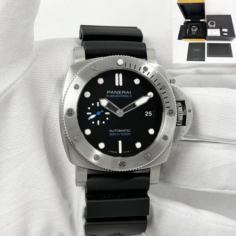 2022 Panerai Luminor Submersible Quaranta Quattro PAM01229 44MM Black Steel B/p