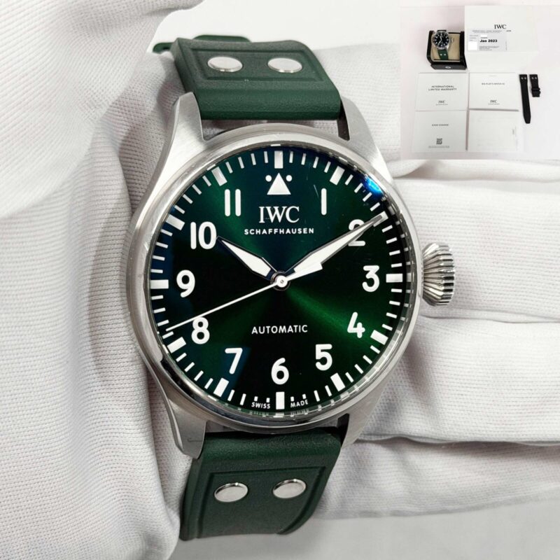 2023 IWC Big Pilot IW329306 43MM Green Steel Box Paper