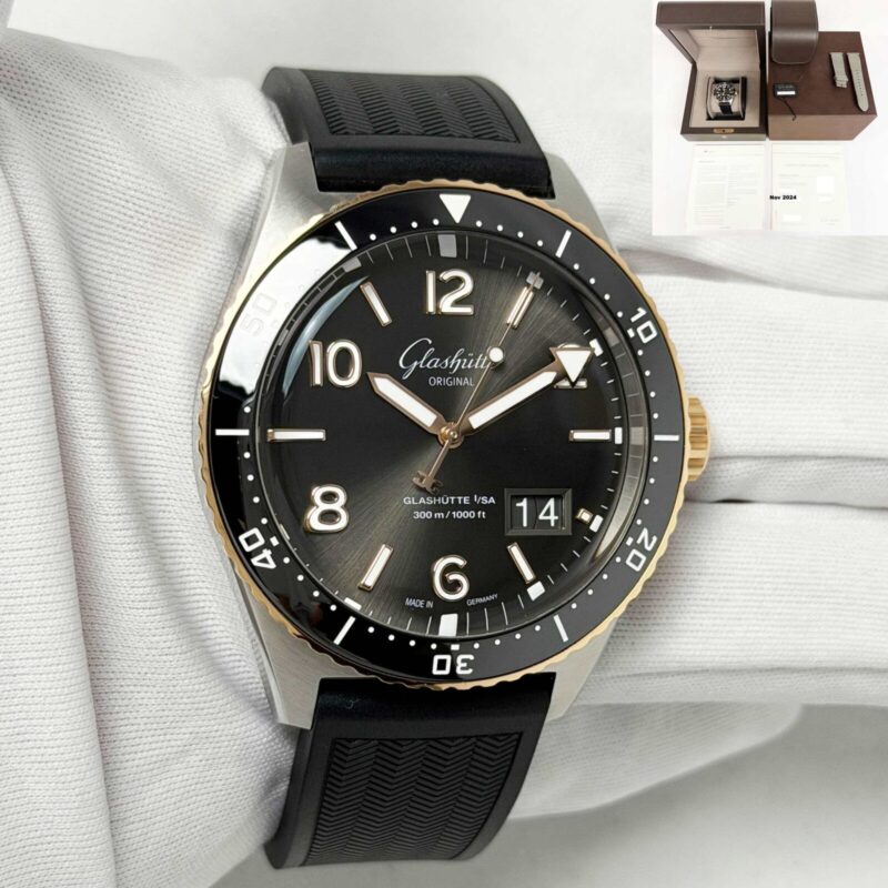 Lnib 2024 Glashutte Original Seaq Panorama Date 1-36-13-04-91-34 43MM Grey B/p