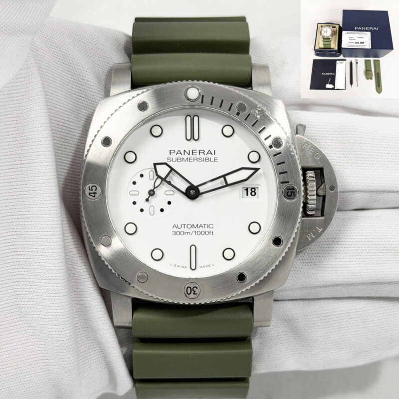 2025 Panerai Submersible PAM01595 44MM White Steel Box Paper