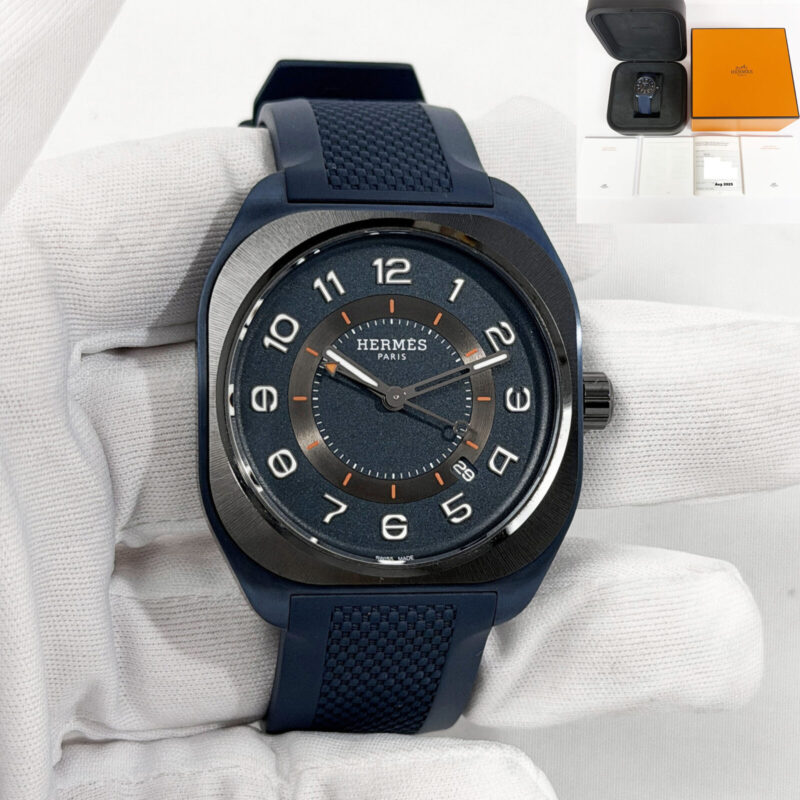 2025 Hermes H08 SP1.744 39MM Blue Titanium Box Paper