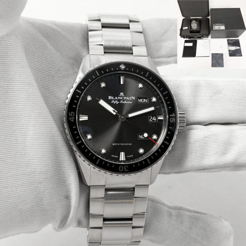 New 2026 Blancpain Fifty Fathoms Bathyscaphe 5071-1110-70B 43MM Black Steel B/p