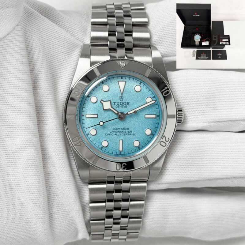Mint Unpolished 2026 Tudor Black Bay 54 79000 37MM Blue Lagoon Steel Box Paper