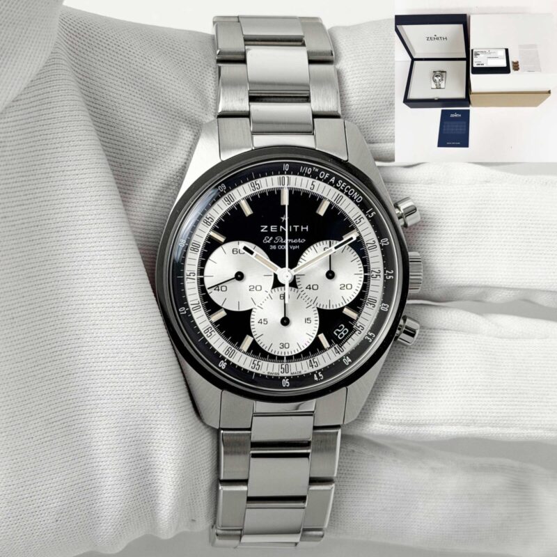 2024 Zenith El Primero Chronomaster 03.3200.3600/21.M3200 38MM Black Steel B/p