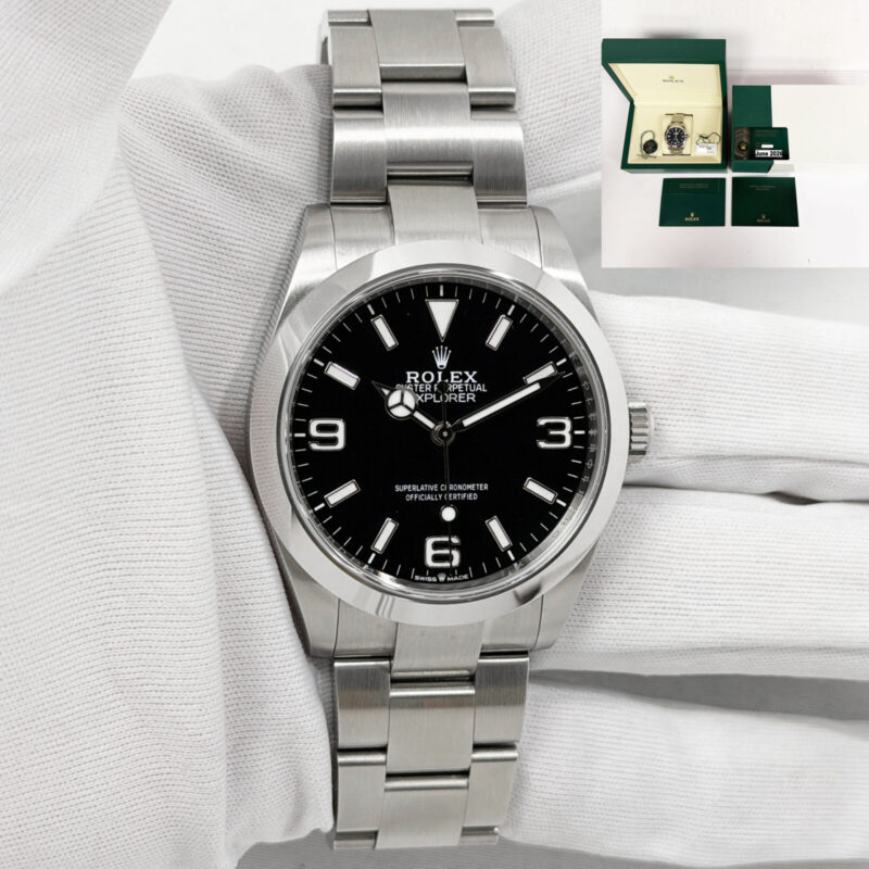 New 2026 Rolex Explorer 224270 40MM Black Smooth Oyster Steel Box Paper