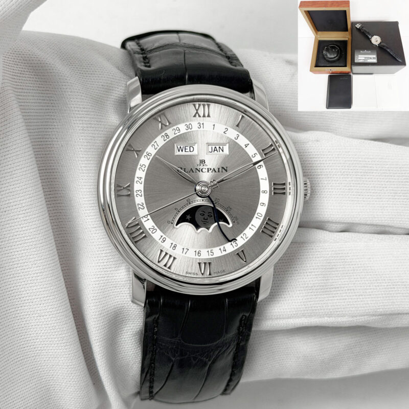 2022 Blancpain Villeret Quantieme Complet 6654-1113-55B 40MM Grey Steel B/p