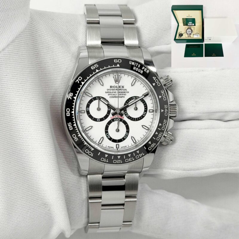 New 2026 Rolex Daytona Panda 126500LN 40MM White Steel Box Paper