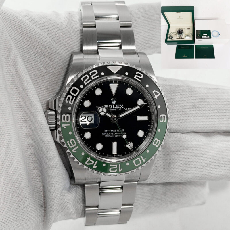 Nos 2024 Rolex GMT-Master II Sprite Lefty 126720VTNR 40MM Black Oyster B/p