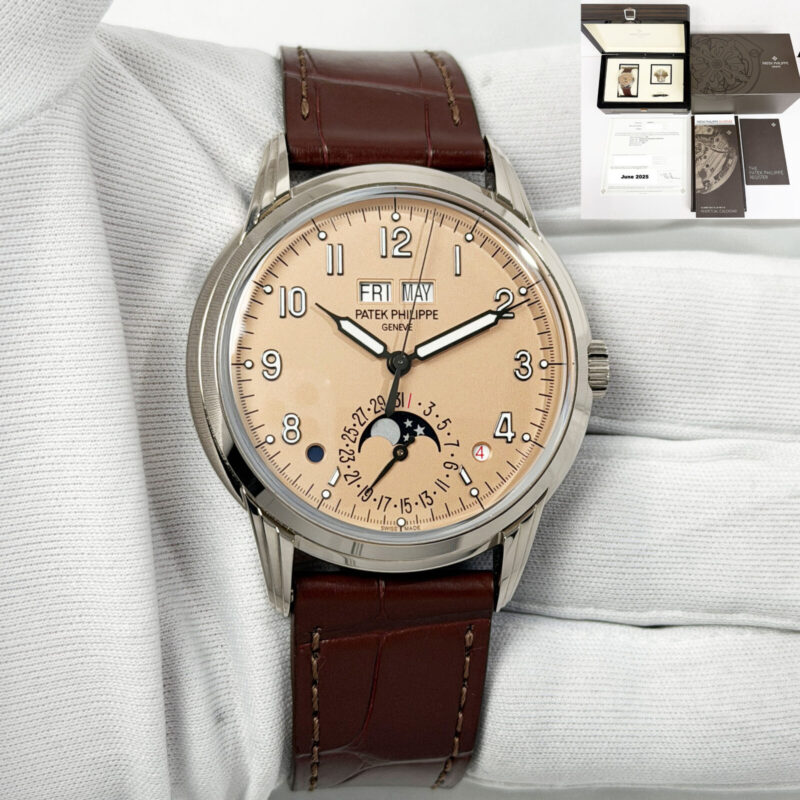 2025 Patek Philippe Perpetual Calendar 5320G-011 40MM Salmon 18K White Gold B/p