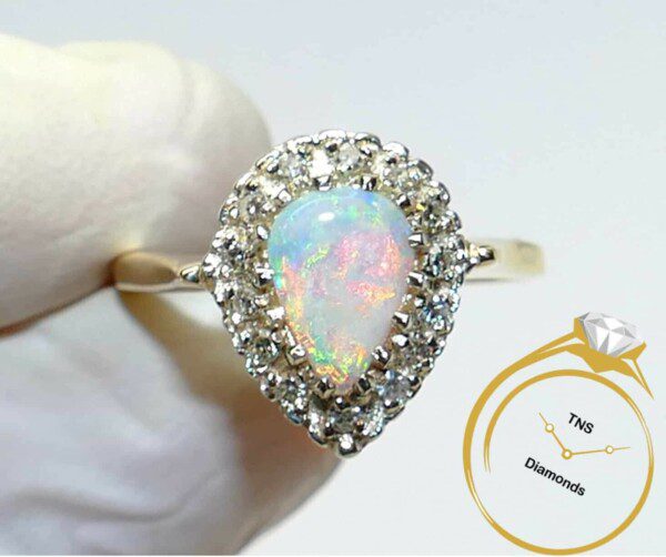 Pear-Opal-Diamond-Halo-Ring-in-14k-Yellow-Gold-Size-9-VS-Clarity-173938875920