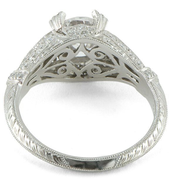 Round-Diamond-Engagement-Ring-Platinum-Hand-Engraving-5ct-TW-VSG-SZ-65-172745558600-3