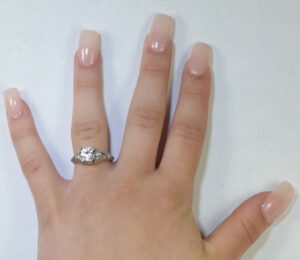 Round-Diamond-Engagement-Ring-Platinum-Hand-Engraving-5ct-TW-VSG-SZ-65-172745558600-4
