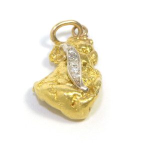 24k-Yellow-Gold-Nugget-Diamond-Pendant-610-Grams-Necklace-Charm-113212939871-3