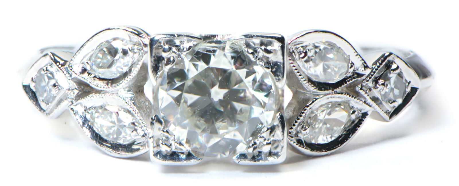 Antique-Diamond-Engagement-Ring-Platinum-8-ct-IJ-Color-VS1-Clarity-Size-7-131707237241