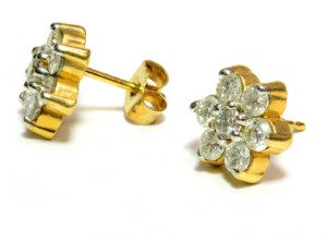 Diamond-Flower-Stud-Earrings-in-14k-Yellow-Gold-14-ct-TDW-I1-Clarity-H-Color-111881608041-2