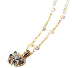 Heart-Pendant-Necklace-w-Diamond-Jade-Black-Sapphire-Ruby-Cabochon-14k-Yellow-G-172084340671-5