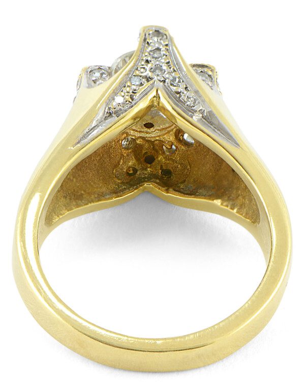 Round-Diamond-Engagement-Ring-18k-Yellow-Gold-Bead-Set-13ct-TW-SI2-SZ-55-172745558261-3