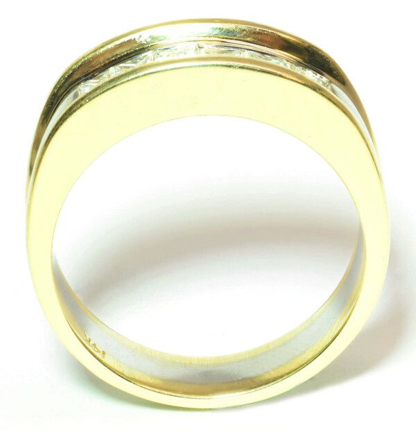 VVS-Clarity-Mens-Princess-Diamond-Wedding-Band-14k-Two-Tone-Gold-10ct-Size-13-131707236941-3